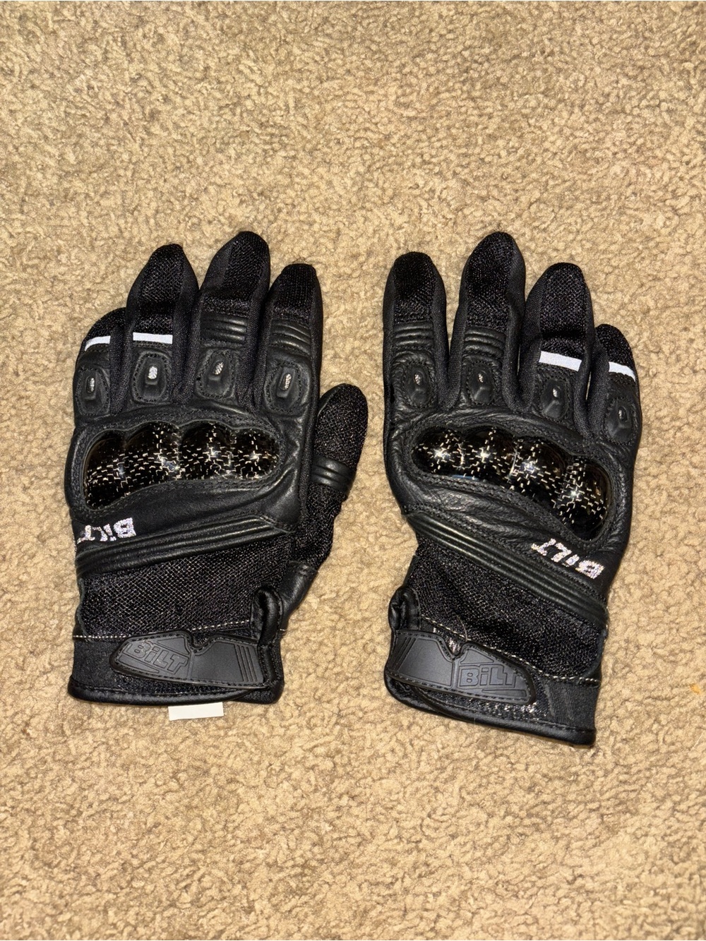 BILT Black Protective Motorcycle Gloves